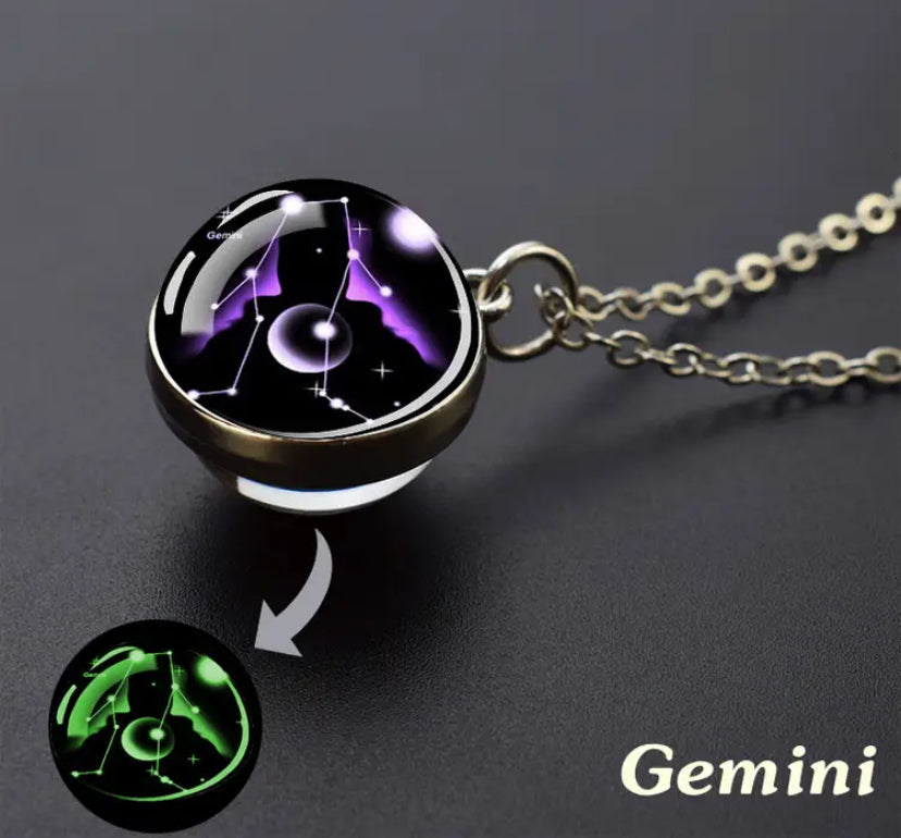 Collier Pendantif phosphorescent