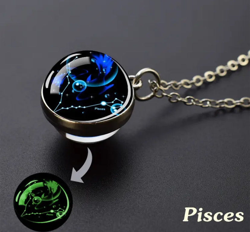 Collier Pendantif phosphorescent